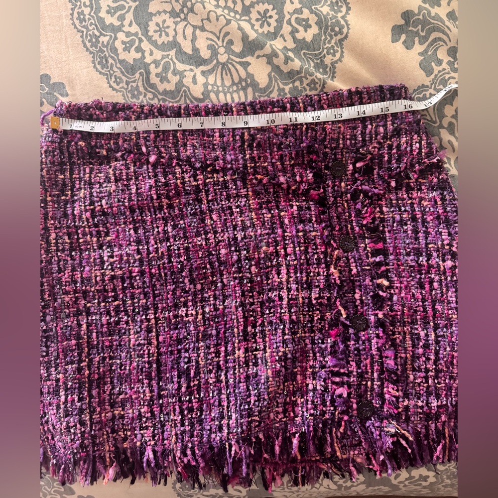 ZARA Purple Tweed Skirt - Picture 6 of 6